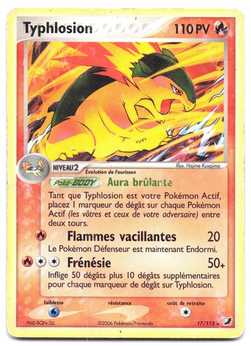 Carte pokémon typhlosion - carte,