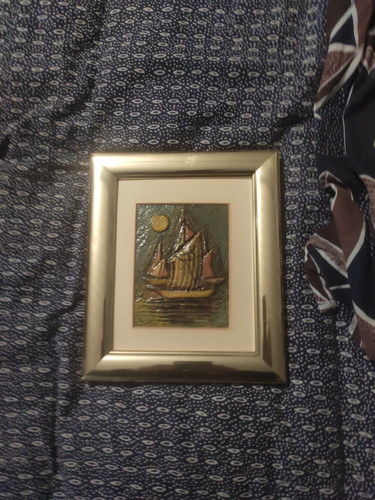 Ancien tableau huile - tableau, vernis