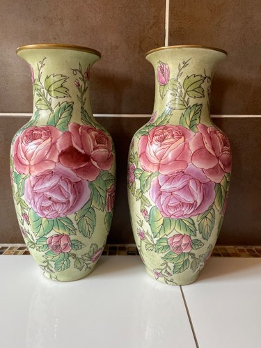 Grands vases paire en - -,