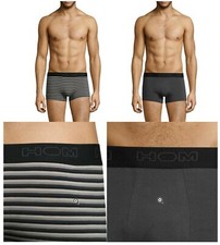 NEUF Lot 2 Boxers HOM L/5 gris rayures underwear caleçon slip pack sous vêtement