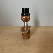 Duo 2en1 Poivre et Sel Figurine Bonhomme en Bois Déco Cuisine Vintage