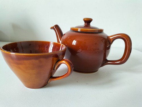 Duo théière tasse vintage - théière,