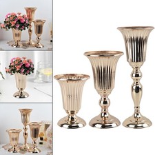 Style européen Fleurs Vase de Luxe Doré Table Centres de Fleurs Séchées Pot