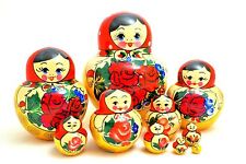  Russian Nesting Doll / Matreshka 5.5" tall,10 pcs