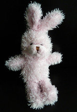 1. DOUDOU PELUCHE Yves Rocher LAPIN ROSE nez marron EN EXCELLENT ETAT