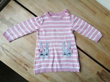 Pull rayé rose lapin bébé
