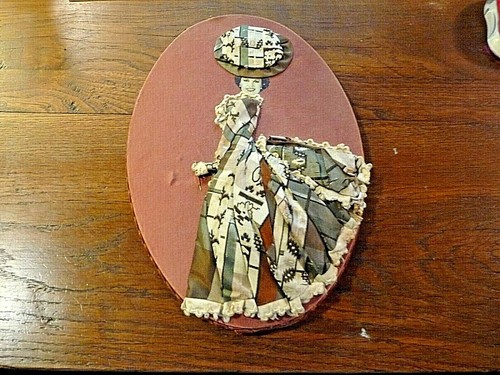 Vintage tableau ovale mode - tableau,