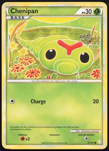 Carte pokémon chenipan - carte, 57/123