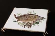 Vintage dessous de plat faïence de Villeroy & Boch décor poisson carpe