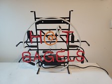 Enseigne Néon Vintage USA " Hot Bagels "