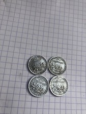 France 4 pièces - 50 centimes   Semeuse en argent  -1915-1916-1917-1918-SUP-TTB