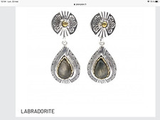 Boucles d’oreilles JALAN-JALAN  - ARGENT 925 et LABRADORITES Neuves !