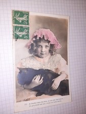 CPA ,  enfant chat , écrite affranchie