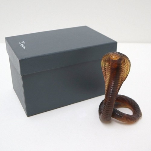 Sculpture verre marron - en, daum