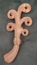 Ancienne Broche Plumet Métal Doré Vintage Couture Années 90