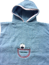J307 Vêtement Occasion Bébé PONCHO DE BAIN éponge 100 % coton bleu