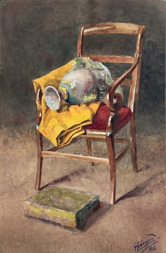 Ancienne aquarelle signée - aquarelle,