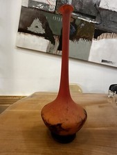 LES FRERES MULLER LUNEVILLE GRAND VASE SOLIFLORE SUR PIED DOUCHE 48cm