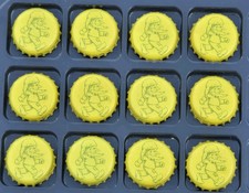 NEW ,  12  Capsules Identiques Jaune Bière CHOUFFE  Belgique 