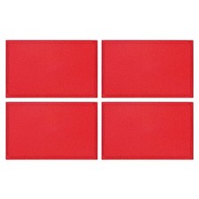 4-Pack Solid Red Rectangular