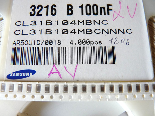 10x 100nf 50v - 50v, x7r