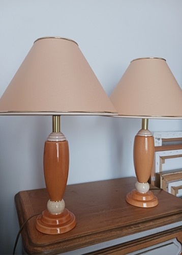 Paire lampes céramique - paire, de