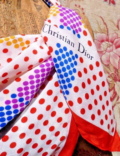 Foulard vintage carré soie - foulard,