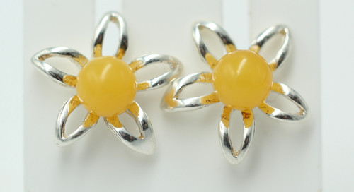 Fleur ambre boucles - fleur, d'ambre