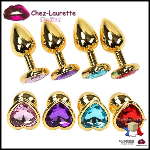 Bijou intime doré sextoy