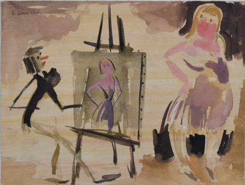 Lot deux gouaches - gouaches, de