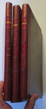 3 TOMES ANCIENS LIVRES RELIES DEMI-CUIR CHANSONS  populaires 1926 (prs110)