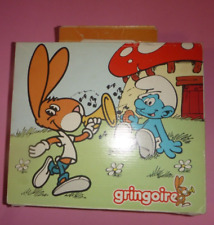 schtroumpfs valise CARTON lunch box Peyo / Pub biscuits Gringoire