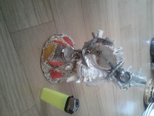 Belle sculptur encrier coquillage,avec encre marine en metal ,très belle pièce