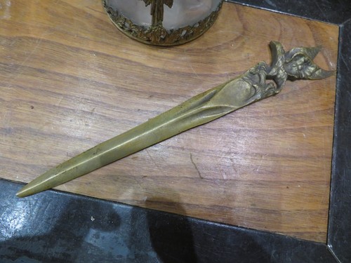 Ancien coupe papier bronze - coupe,