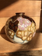 Vase boule Art Déco en porcelaine émaillée de Camille Tharaud Limoges