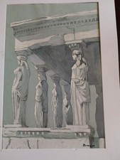 GOUACHE ANCIENNE RODIEUX