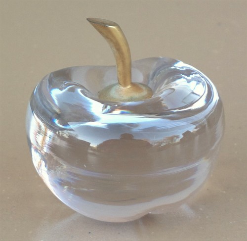 Presse papier pomme cristal - pomme,