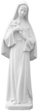 Statue Santa Rita de Cascia CM 60, Fibre De Verre Décoré Main Fabriqué À Italie