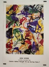 Voss Jan Galerie Adrien Maeght 1983 Affiche Originale Exposition Abstrait