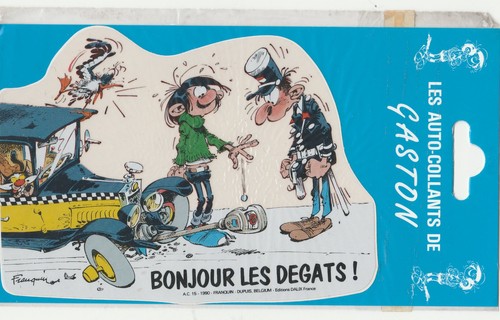 Franquin autocollant gaston - franquin,