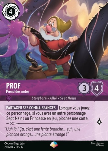 Lorcana prof prend des - -,