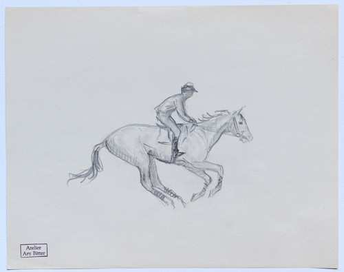 Ary bitter dessin jockey - jockey, à