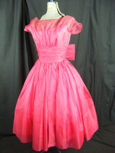 Vintage 50s rose fuchsia - 50s,