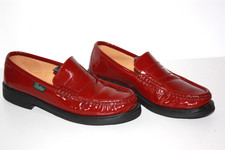 PARABOOT Mocassins Cuir Vernis Rouge Hermès T 4.5 US / 35.5 EUROPE BE