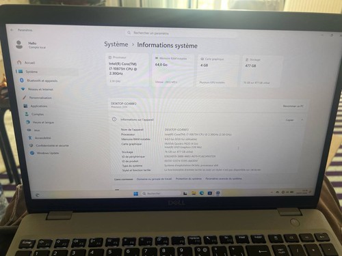 Dell precision 3551 - dell, i7-10875h