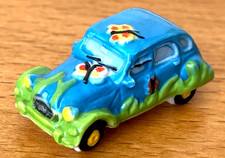 Fève Voiture Bleu Vert décor
