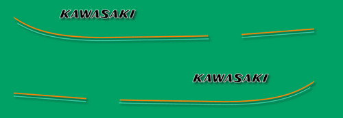 Kawasaki 400 stickers - kh, a4