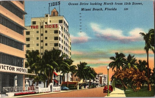 Ocean drive 1940 miami beach - ocean,
