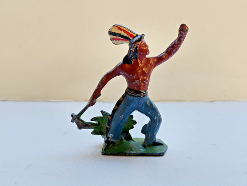 Figurine indien plomb creux - figurine,