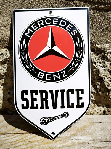 Plaque émaillée mercedes - émaillée,
